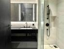 Modern bathroom with sleek fixtures