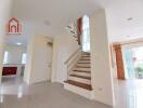 Modern and bright main living area with staircase