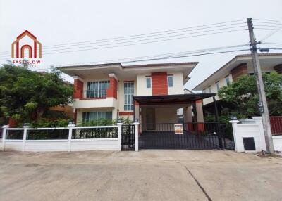 Exterior front view of a modern two-story house