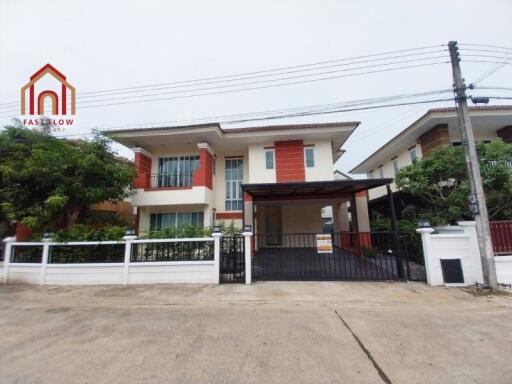 Exterior front view of a modern two-story house