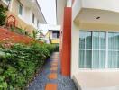 Side pathway of a residential building