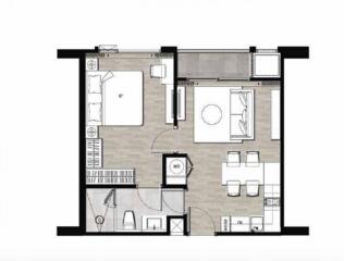 Blueprint of an apartment layout