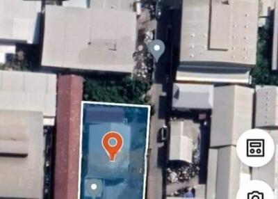 Aerial view of building with highlighted area