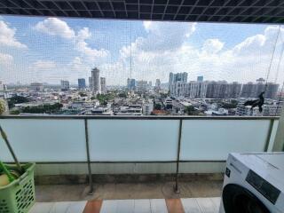 Balcony with city view