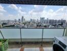 Balcony with city view