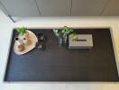 Coffee table with decorative items