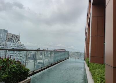 Rooftop pool with city view