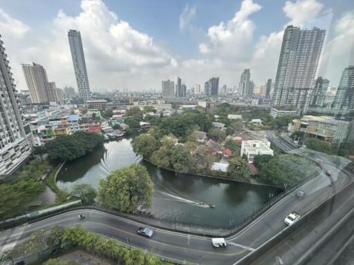 High-rise building with city and canal view