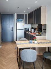 Modern kitchen and dining area