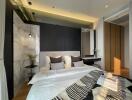 Contemporary bedroom with modern decor