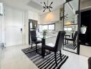 Modern kitchen with dining area