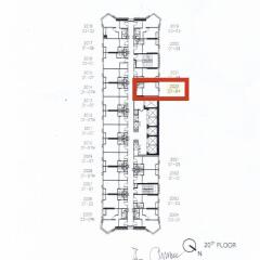 Floor plan of building on the 20th floor