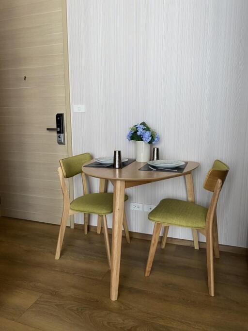 Small dining table with two chairs