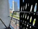 Balcony view with cityscape