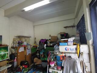 Cluttered room with various items