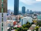 High-rise cityscape with tall buildings and urban skyline