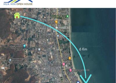 Map showing location of Hua Hin Open House and surrounding areas