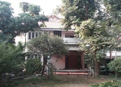 Two-story house surrounded by trees