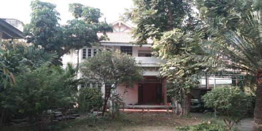 Two-story house surrounded by trees