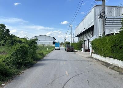 industrial area with buildings and road