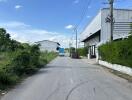 industrial area with buildings and road