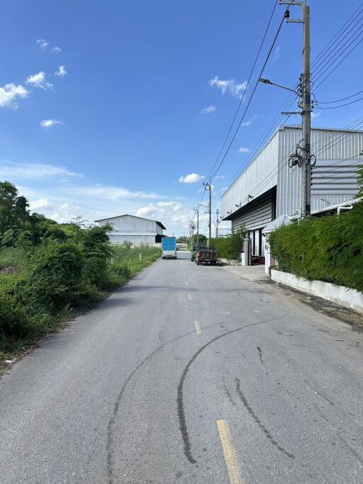 industrial area with buildings and road