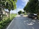 Quiet residential street with greenery