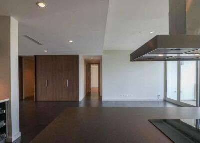 Modern kitchen with stainless steel appliances and island