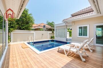 Outdoor area with a swimming pool