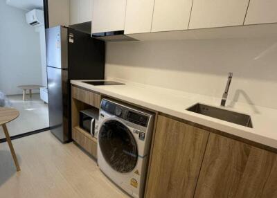 Modern kitchen with appliances and cabinetry