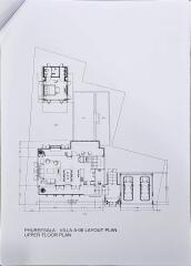 Upper floor plan of a villa