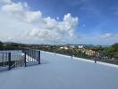 Spacious rooftop terrace with scenic views