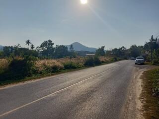 Scenic road with mountain view