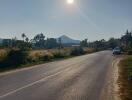 Scenic road with mountain view