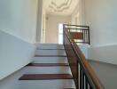 Interior staircase with modern design and lighting