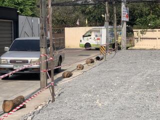 Construction site with parked vehicles