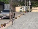 Construction site with parked vehicles