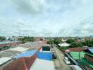 View over a residential neighborhood from above