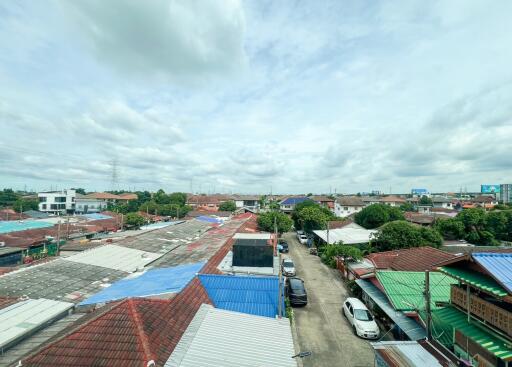 View over a residential neighborhood from above