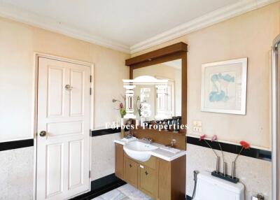 Well-lit bathroom with modern features