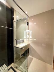 Modern bathroom with glass shower