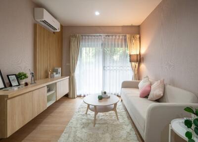 Modern living room with natural light