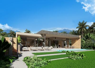 Modern villa with pool and garden