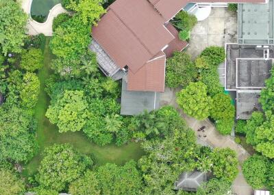 Aerial view of a residential property