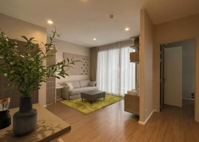 Modern living room with natural light