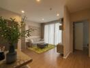 Modern living room with natural light