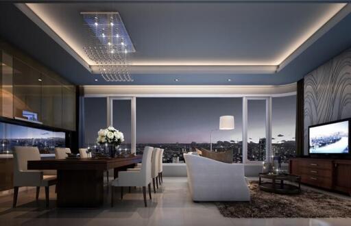 Menam Residences Condominium - 50 sqm. and 1 bedroom, 1 bathroom