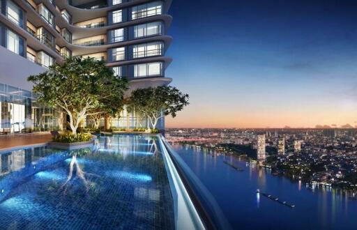 Menam Residences Condominium - 50 sqm. and 1 bedroom, 1 bathroom