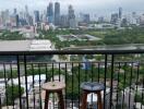 Balcony with city view