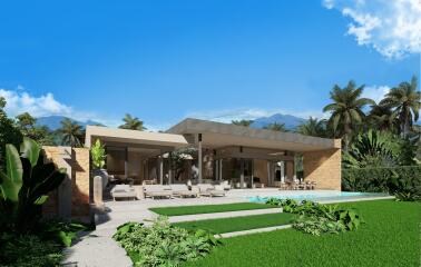 Modern villa with pool and garden